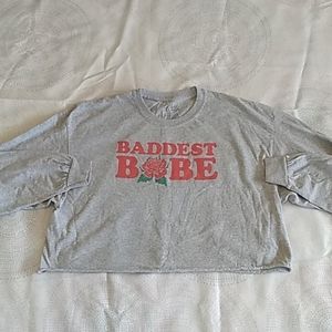 Cold crush sweatshirt style crop top